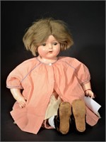 Rare 25" composition shoulder head mama doll