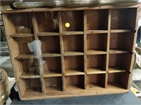 wooden display case 24x12 and wooden pieces