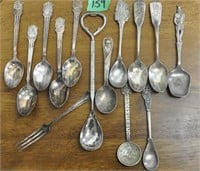 Lot of silverplate spoons & a fork