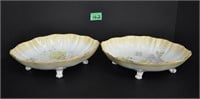 Pair of "Doulton" footed candy dishes