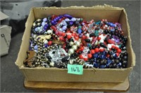 Box lot of vintage bead jewellery