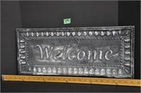 Metal "Welcome" sign