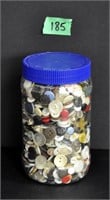 Jar of vintage buttons