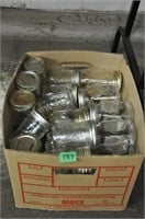 Box lot of assorted canning jars