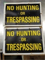 2 no hunting signs