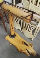 Neat Wooden Log Saddle Stand