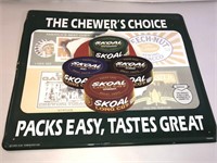 Skoal Metal Chewing Tobacco Sign