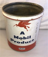 *Mobil Pegasus Metal 5 Gallon Oil Barrel