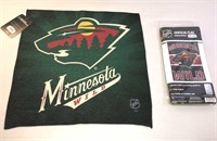 Minnesota Wild FLAG & TOWEL LOT NEW