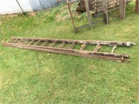 24FT Wooden Extension Ladder
