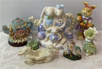 Lot of Easter Decor/Teapots