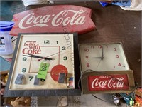 Coca Cola Clocks and Sign