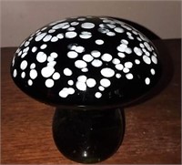 Mid Century Art Glass Mushroom Paperweight