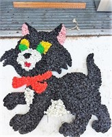 Melted plastic Decoration black cat