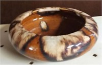 brown drip glaze planter