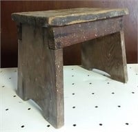 sturdy primitive wooden stool