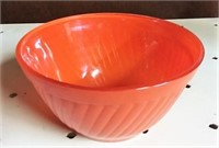 orange swirl glass mixing bowl