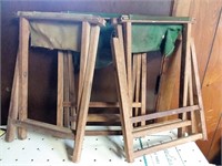 solid wood camping chairs x3 as is