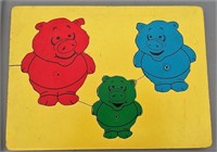 wooden 3 pigs puzzle