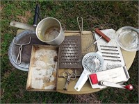 primitive kitchen utensil lot