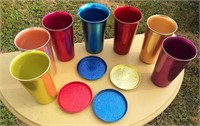 aluminum cups and coasters