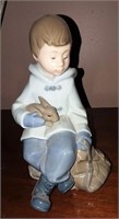 Lladro Boy with bunny 1987