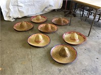 7 VINTAGE SOMBREROS / HATS
