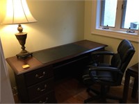 Desk, Chair & Lamp