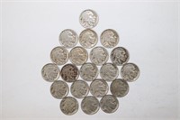 Lot (20) Buffalo nickels