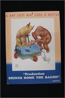 WWII Lawson Wood monkey propaganda poster 12” x 16