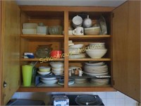 All contents of cabinet. Get all dishes pictured