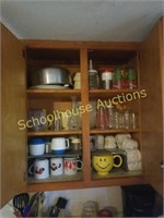 All contents of cabinet. Get all dishes pictured