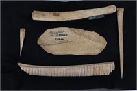 Antique Mandan Indian bone artifacts/tools