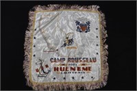 WWII Seabees Camp Rousseau Souvenir Pillow Cover.