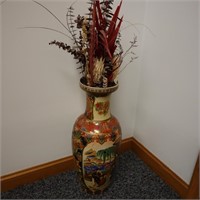 Vase with Dried Floral Arrangement
