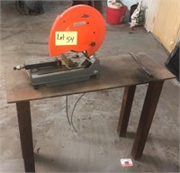 shop bench and saw