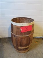 wooden barrel 24 in high