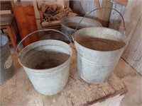 2 # 14 Galvanized Buckets