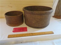 wooden grain scoops and measures