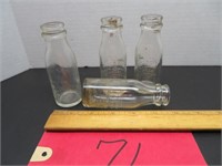 4 Thomas A Edison battery acid bottles