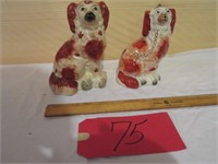 2 Staffordshire dogs