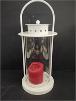 White candle holder lantern