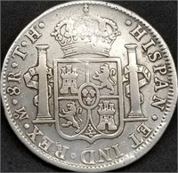 1809 Mexico 8 Reales Spanish Colonial Silver Dolla