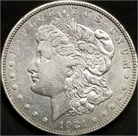 1921-P US Morgan Silver Dollar AU/Unc