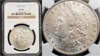 1879-O US Morgan Silver Dollar NGC AU58 Nice!