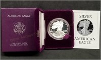1987 1oz Proof Silver Eagle w/Box & Papers