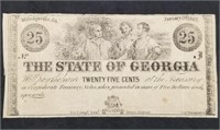 1863 Georgia 25-Cent Fractional Note, Remainder
