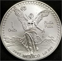 1993 Mexico 1oz .999 Silver Libertad BU