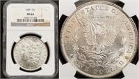 1880-P US Morgan Silver Dollar NGC MS64 Slab
