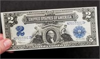 1899 $2 Silver Certificate 'Mini Porthole' Gem UNC